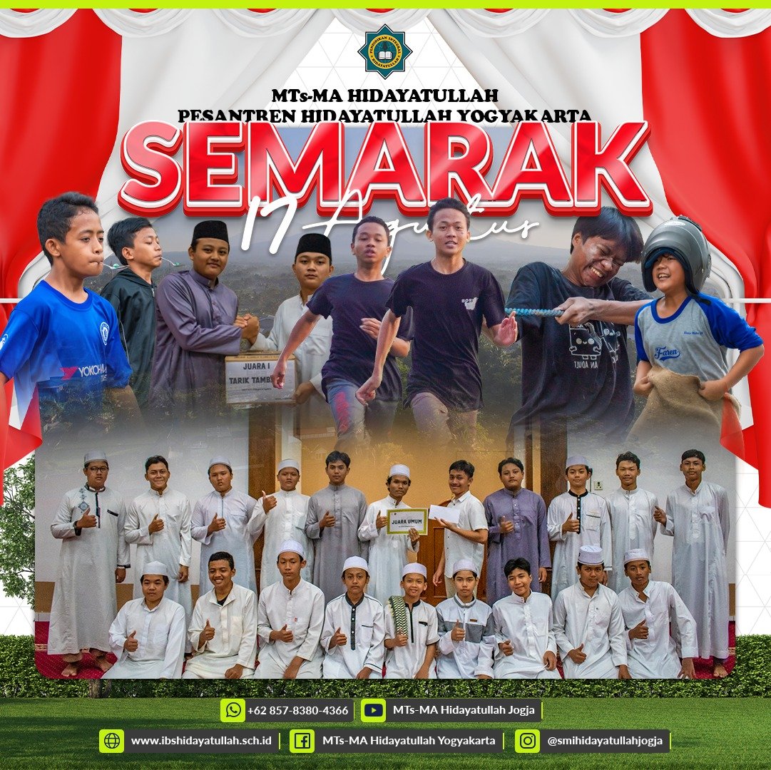 Santri MTs-MA Hidayatullah Yogyakarta Merayakan Kemerdekaan