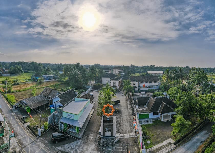 Lokasi MTs-MA Hidayatullah Yogyakarta, Pesantren Hidayatullah Jogja nampak dari atas